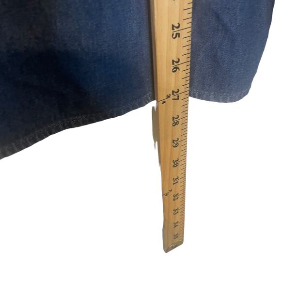 Basic Editions Holiday Vintage 90s Women XL Christmas Embroidered Denim Top - Picture 7 of 7